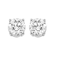 14Kt White Gold  Diamond Studs .25Ct Tdw IJ I2