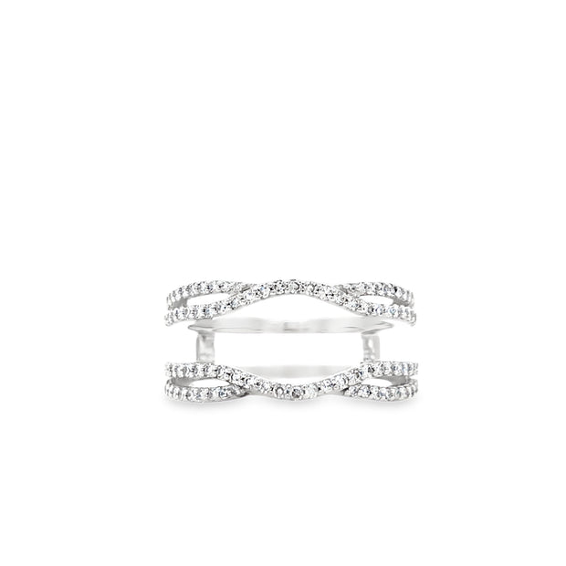 10kt White Gold Insert With 94 Round Diamonds .50tdw H/I I2