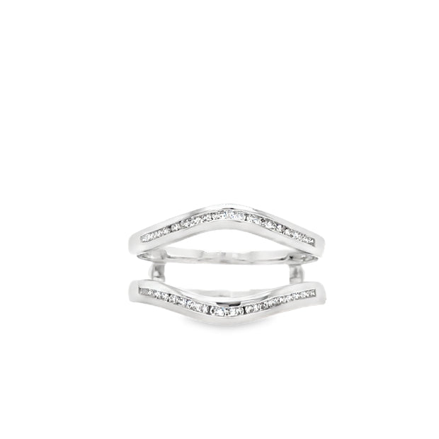 10kt White Gold Insert With 38 Round Diamonds .20tdw H/I I2