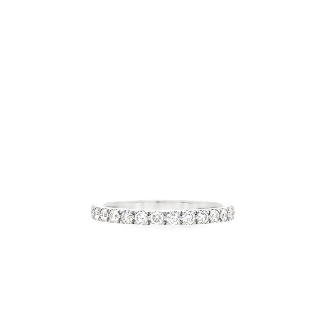 14kt White Gold Band With 21 Round Diamonds .50tdw