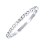 10kt White Gold Band With 17 Round Diamonds .17tdw HI SI2