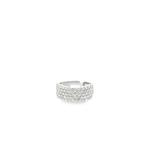 14Kt White Gold Diamond Fashion Ring With 5 Rows Of Pave Set Diamonds