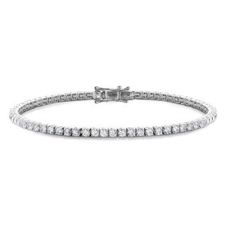 14kt White Gold Bracelert With 50 Round Lab Grown Diamonds 10.00tdw F/