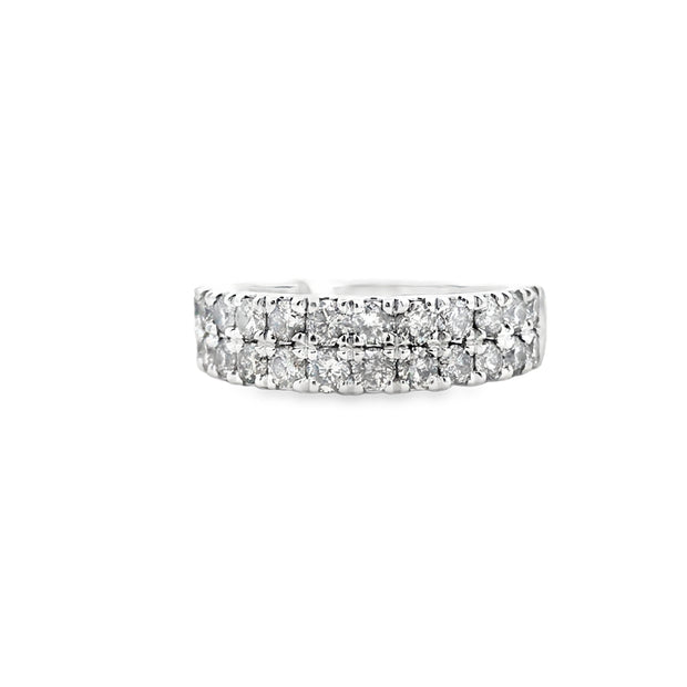 14kt White Gold Anniversary Band With 26 Round Diamonds At 1.28tcw I1