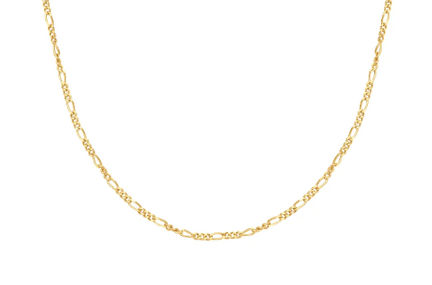 Sterling Silver Yellow Gold Plated Filia Curb Chain Necklace