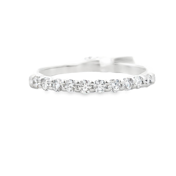 14kt White Gold Ring With 10 Round Diamonds .33tdw