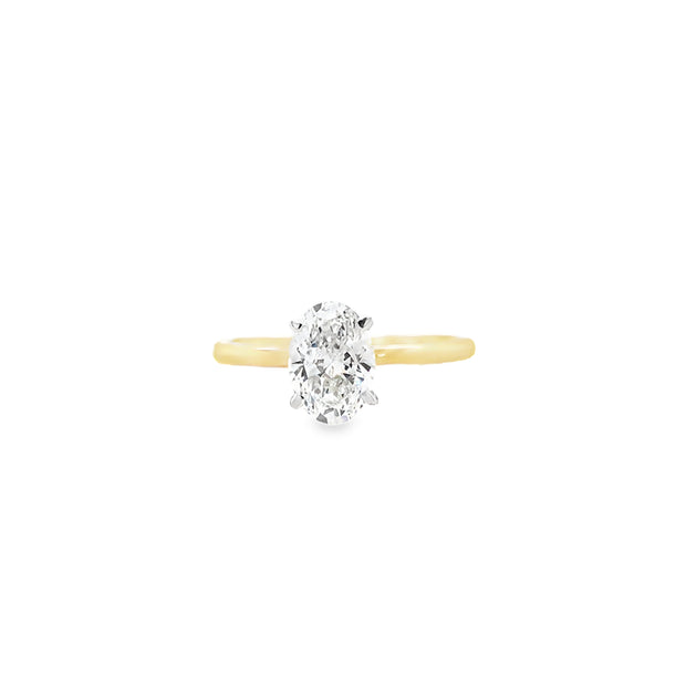 14k Yellow Gold Lab-Grown Diamond Solitare Engagement Ring