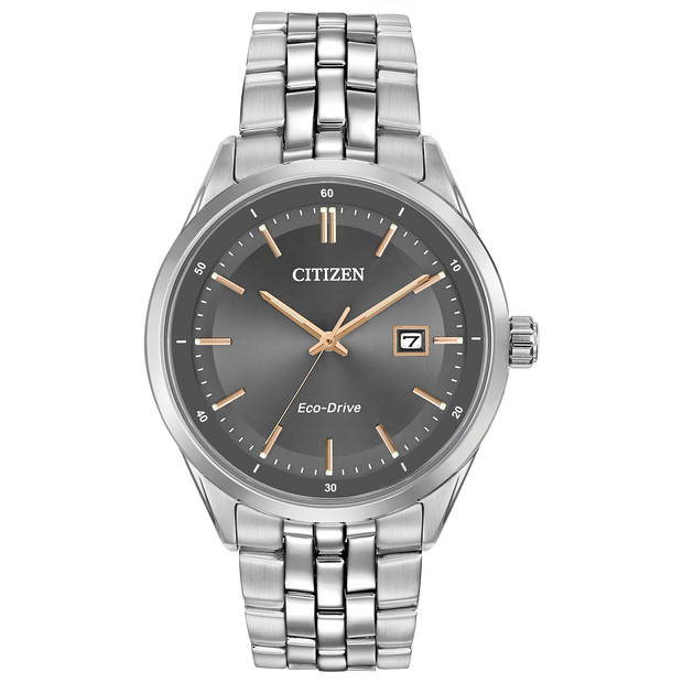 Citizen Addysen Staiinless Steel With Charcoal Grey Dial, Rose Gold-To