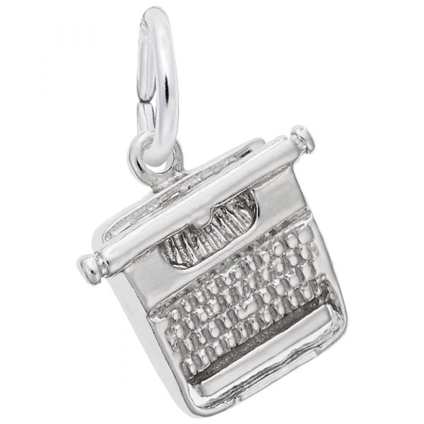 Sterling Silver Charm - Typewriter