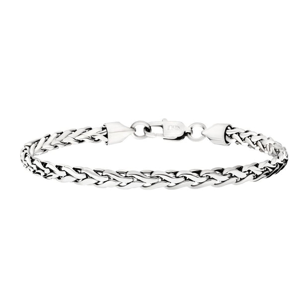 Stainless Steel 5mm High Polish Spiga Chain Bracelet 8.5 Inch