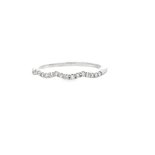 18kt White Gold Band With 20 Round Diamonds .15tdw GH SI1 Goes With 100-1460