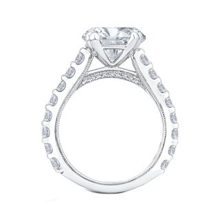 Round Shape 14-karat Single Row Channel Set Diamond Engagement Ring with Tension Setting 14kt / Pink / 3-15