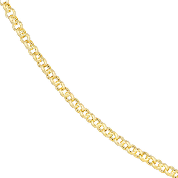 14kt Yellow Gold 7.5 Inch 5.20mm Hollow Rolo Bracelet