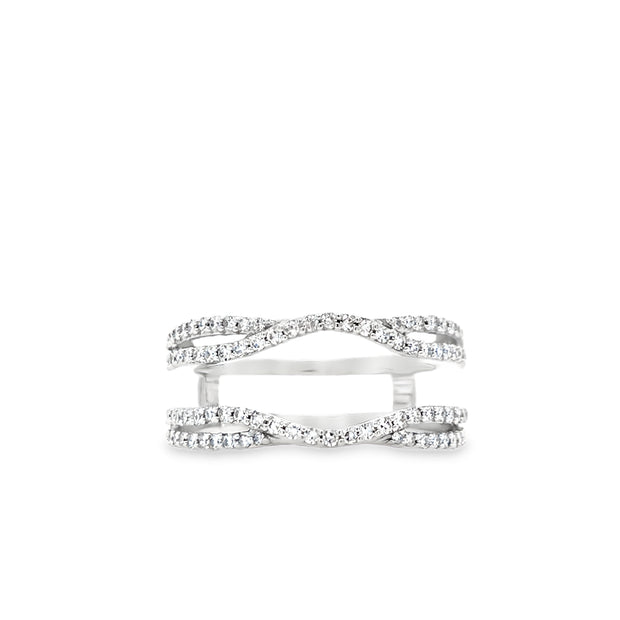 10kt White Gold Insert With 92 Round Diamonds .50 H/I I2