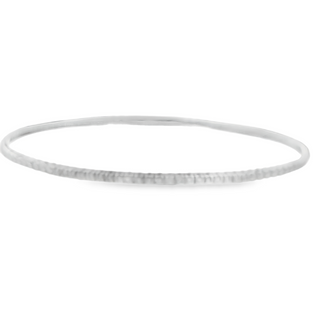 14kt White Gold Flexable Bangle With 21 Round Diamonds .46tdw I/J SI1