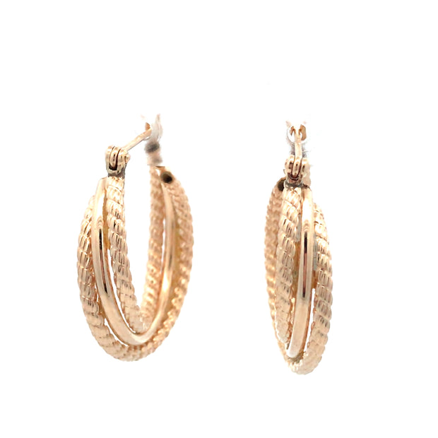 Vintage 14Kt Yellow Gold Hoop Earrings Weighing 3.7 Grams.

RETAIL $