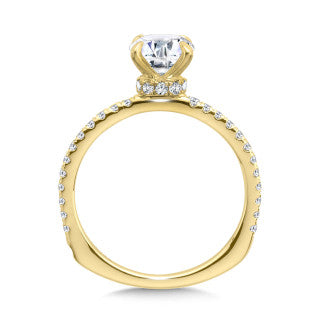 14kt Yellow Gold Ring With Round Lab Grown Diamond Center 2.05ct G VS1