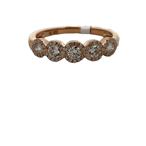 14kt Yellow Gold Ring With 66 Round Diamonds .60tdw