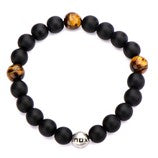 Black Matte Onyx3Tiger Eye 10M Br8.5In