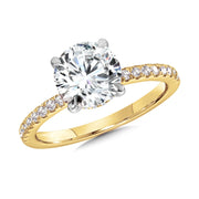 14kt Yellow Gold Ring With Round Lab Grown Diamond 1.50ct  G VS1 IGI C