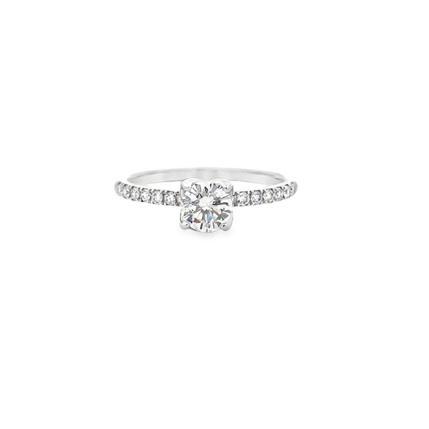 14k White Gold Natural Diamond Engagement Ring