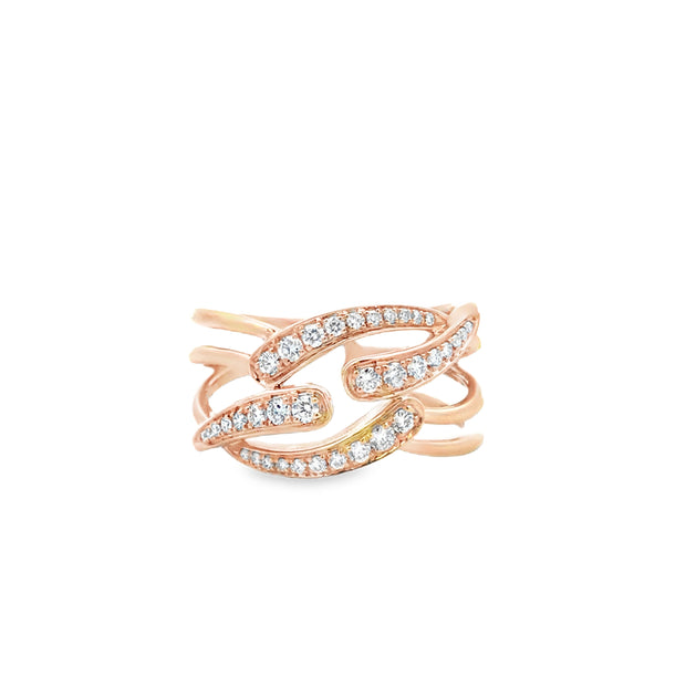 14kt Yellow Gold Fashion Ring With 35 Round Diamonds .29tdw