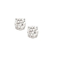 14k White Gold 110ct Diamond Studs .10tdw