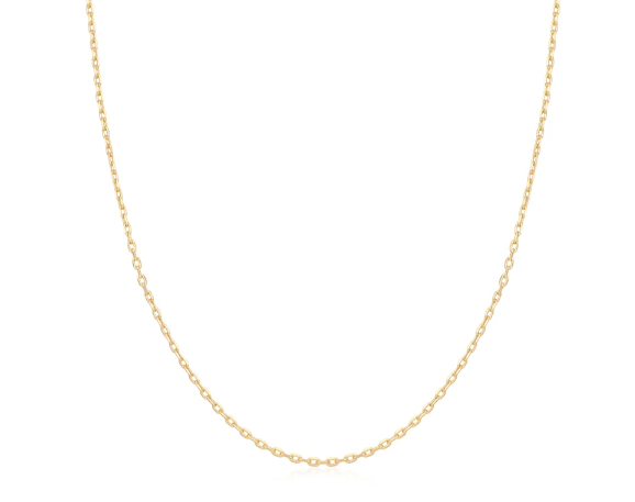 Sterling Silver Yellow Gold Plated Mini Link Charm Chain Neckalce