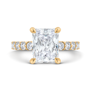 14K Yellow Gold Radiant Cut Diamond Engagement Ring (Semi-Mount) 5.00c