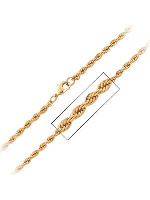 3.7mm 24 inch Gold Plated French Rope Chain