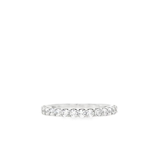 14kt White Gold Band With 16 Round Diamonds .60tdw