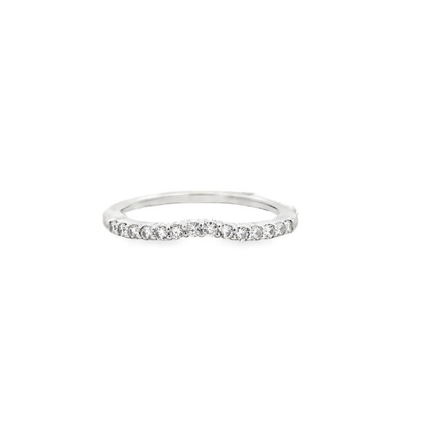 14kt White Gold Diamond Wedding Band that goes with SKU 140-266 containing .26ct tw SI2 in Clarity and HI in Color