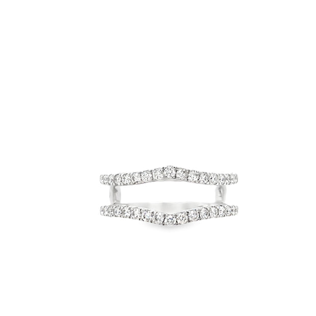 10kt White Gold Insert With 34 Round Diamonds .50tdw H/I I2