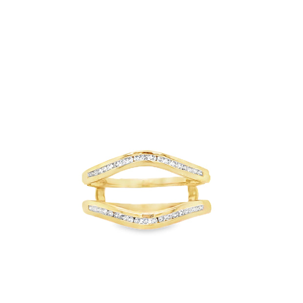 10kt Yellow Gold Insert With 38 Round Diamonds .20tdw H/I I2