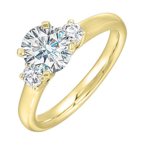 14kt Yellow Gold Engagement Ring With 2 Round Diamonds .25tdw H/I SI2