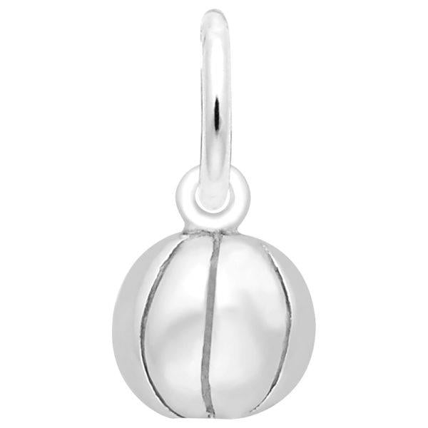 Sterling Silver Basketball Charm