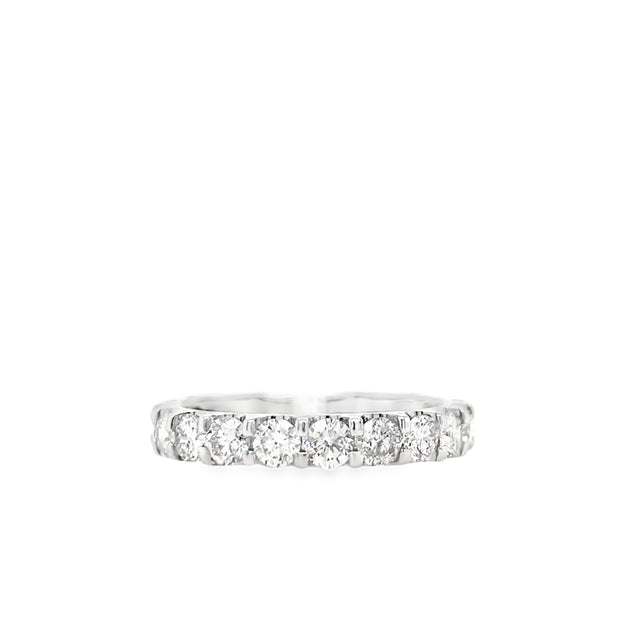 14kt White Gold Anniversary Band With 15 Round Diamonds At 1.50tcw I1