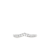 14kt White Gold 11 Round Diamond Cheveron Band .25tdw H/I I2