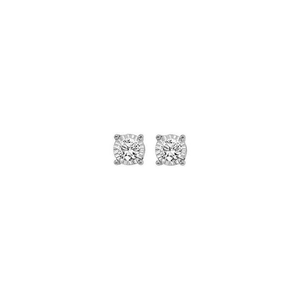 14kt White Gold Diamond Stud Earrings .10tdw H/I I1