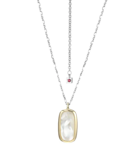 Sterling Silver ELLE "Allure" Rhodium and Yellow Gold Plated Mop Penda