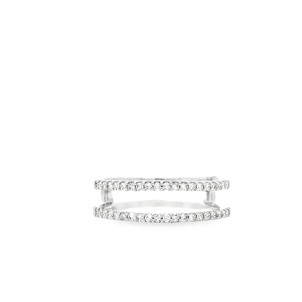 10kt White Gold Insert With 38 Round Diamonds .25tdw H/I I1