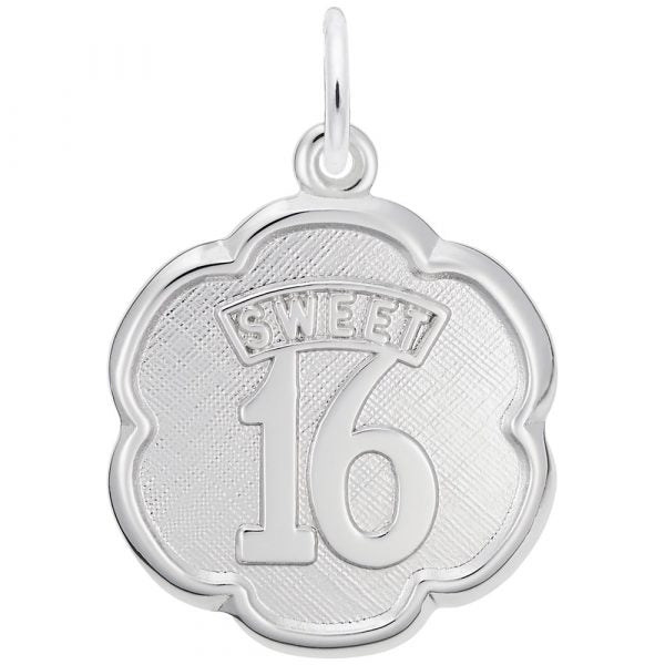 Sterling Silver Sweet 16 Charm